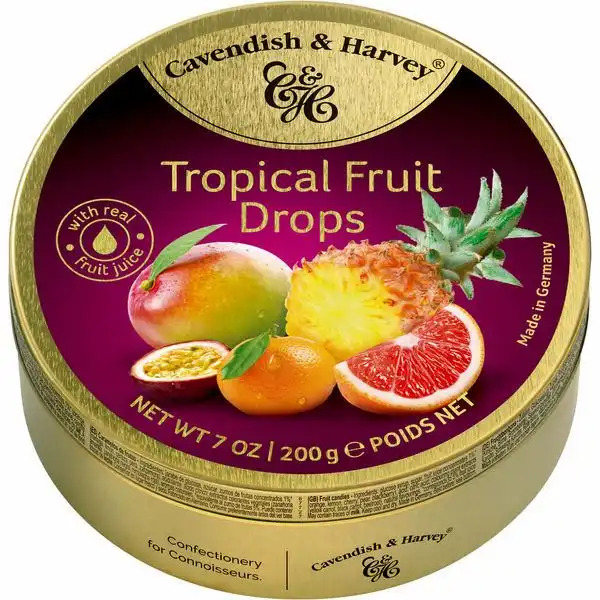 Cavendish & Harvey Tropical Fruit Drops 200g Cavendish & Harvey Tropical Fruit Drops 200g