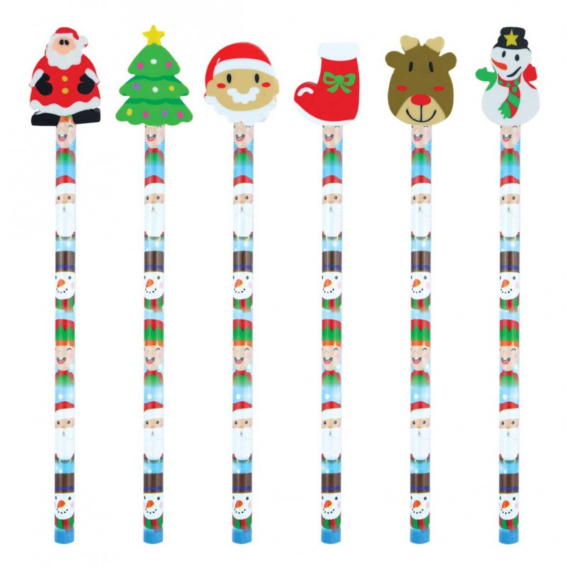 Novelty Christmas Pencil With Eraser Top Novelty Christmas Pencil With Eraser Top