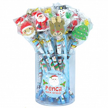 Novelty Christmas Pencil With Eraser Top Novelty Christmas Pencil With Eraser Top