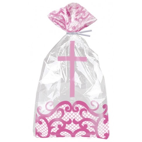 Pink Radiant Cross Plastic Cello Bags (20ct) Pink Radiant Cross Plastic Cello Bags (20ct)