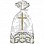 Silver with Gold Cross Plastic Cello Bags and twist ties (20ct)