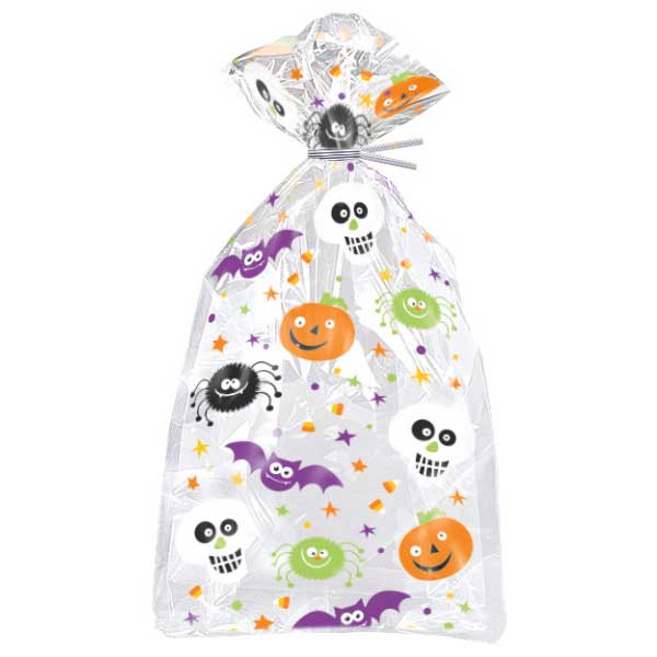 Spooky Smiles Halloween Cello Bags - 29cm Spooky Smiles Halloween Cello Bags - 29cm