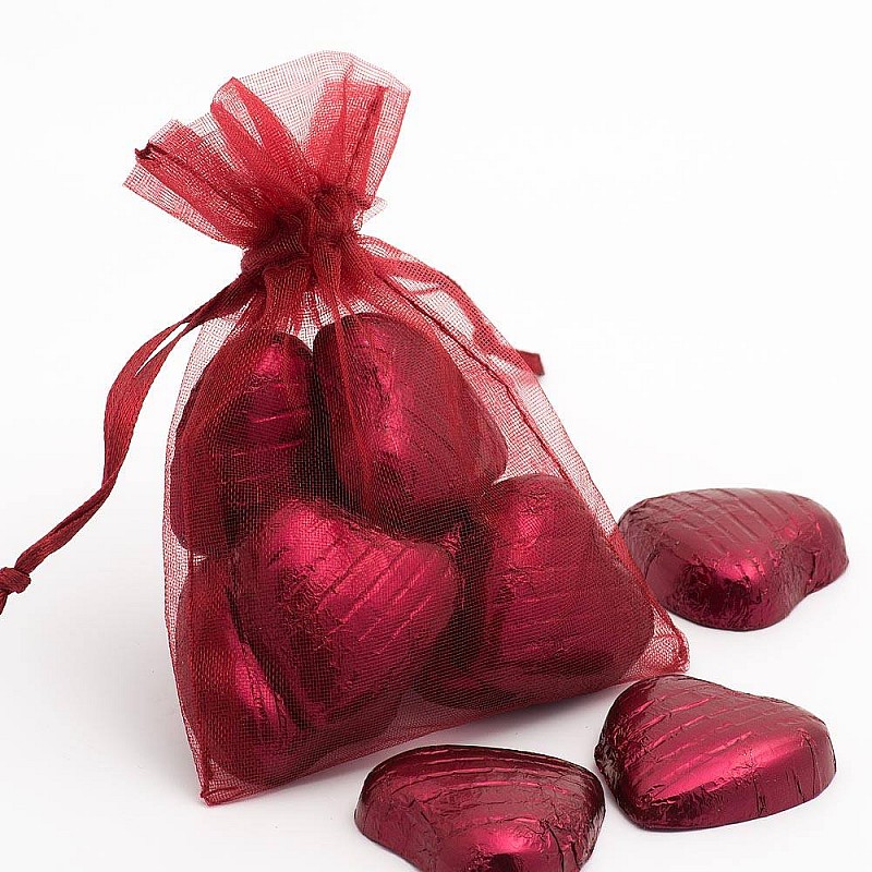 Burgundy organza bags – 3″x4″ (7.5cm x 10cm) – pack of 10 Burgundy organza bags – 3″x4″ (7.5cm x 10cm) – pack of 10