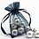 Navy Blue Organza Bag – 3″ x 4″