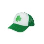 Irish White and Green Baseball Cap with Shamrock