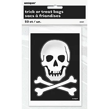 Skeleton Plastic Treat Bags 50pk